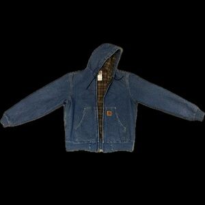 Carhartt Blue Jean Jacket with Hood - Medium